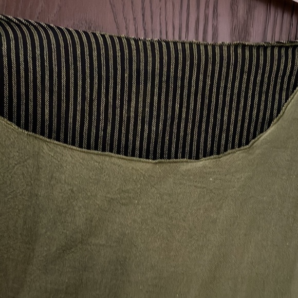 Avatar olive green long dress with black/ dark green underlay. Size S/M NWT - Picture 8 of 15